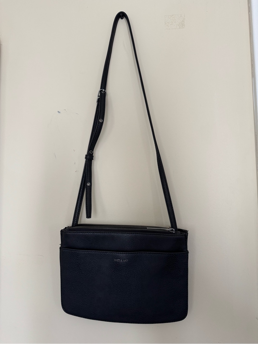 Matt & Nat Black Vegan Leather Crossbody Bag